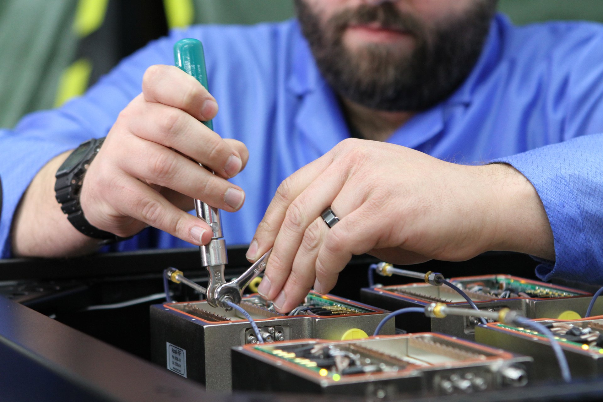 engineer working on a chip