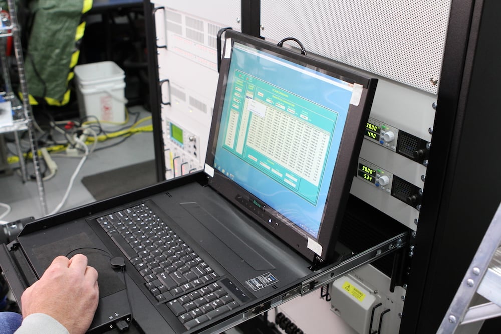 Employee on a Module Testing 5G